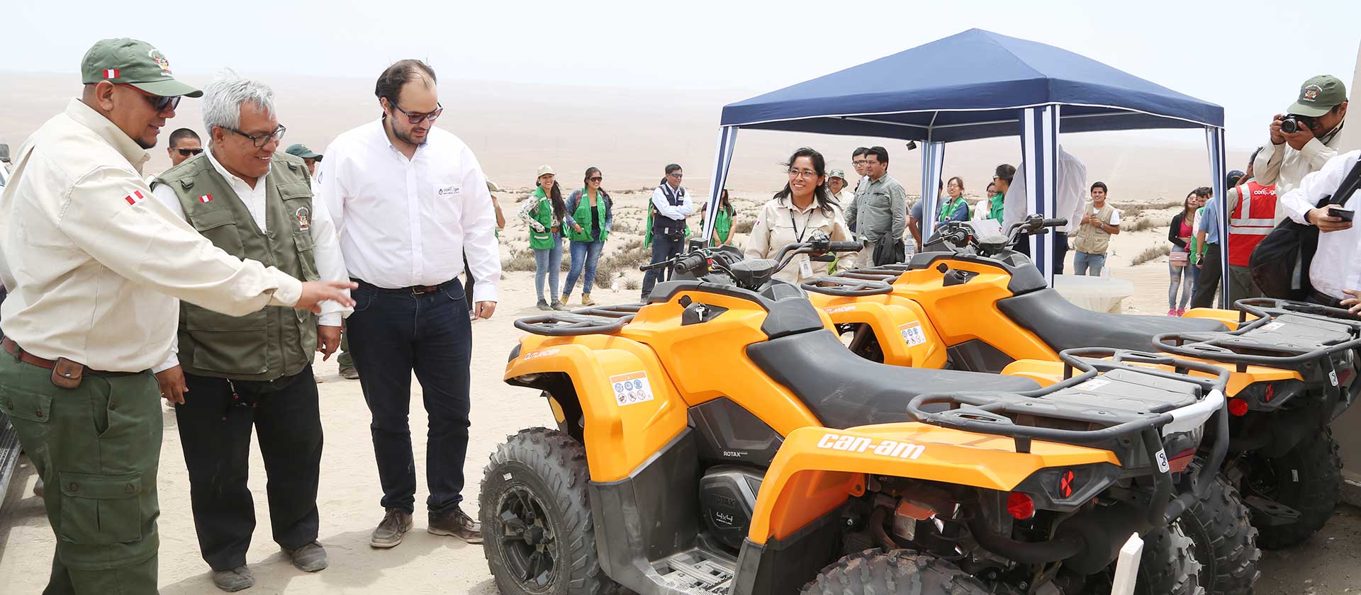 Contugas entrega cuatrimotos, dron y módulo de control a la Reserva Nacional San Fernando